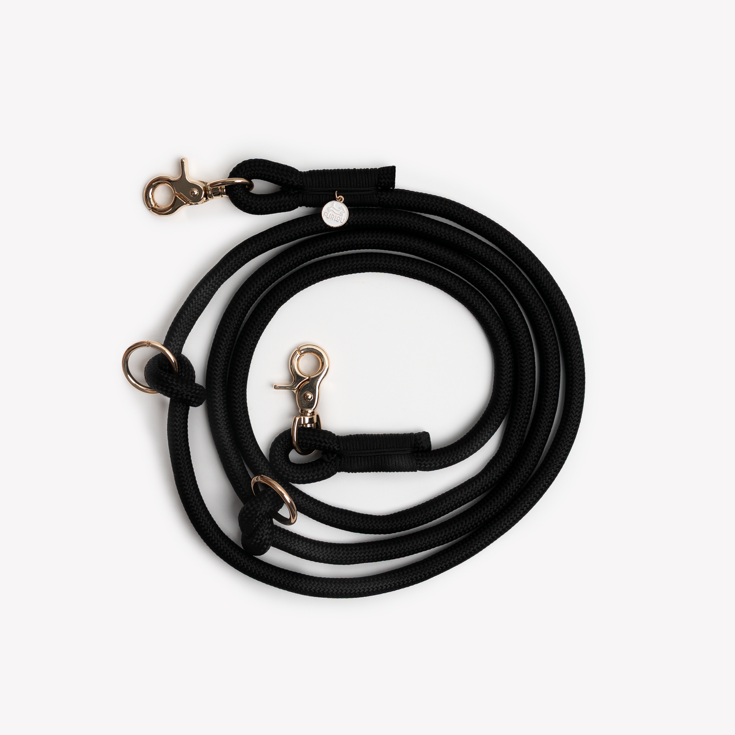 'Black' - Hands Free Braided Leash Hands Free Braided Leash FURLOU