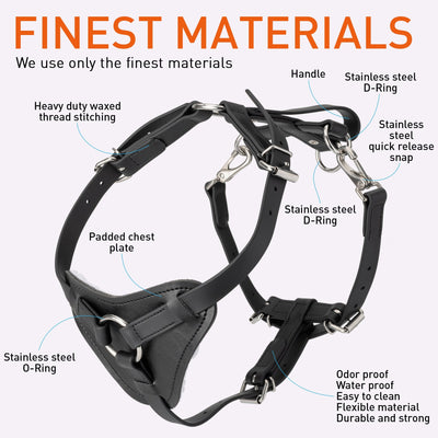 Viper Surge Biothane Working Dog Harness - Stainless Steel Hardware Dog Harnesses Dogline