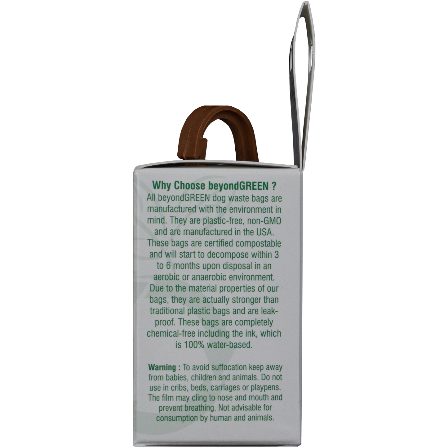 beyondGREEN Dog Waste Bag Leash Dispenser – Clip-On Holder for Standard Rolls – Durable, Portable, Made in USA Poop Bag Dispenser beyondGREEN biotech™