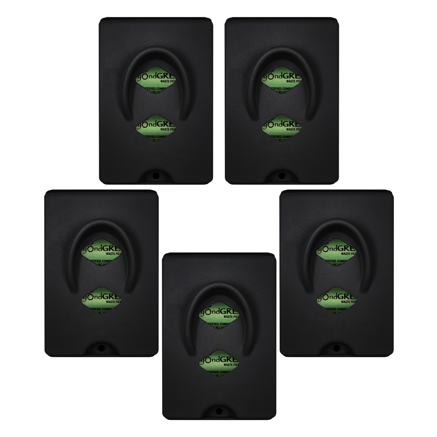 beyondGREEN Dog Waste Bag Dispenser – Wall & Pole Mount – Standard Roll Compatible, Front-Load Black 5 Poop Bag Dispenser beyondGREEN biotech™