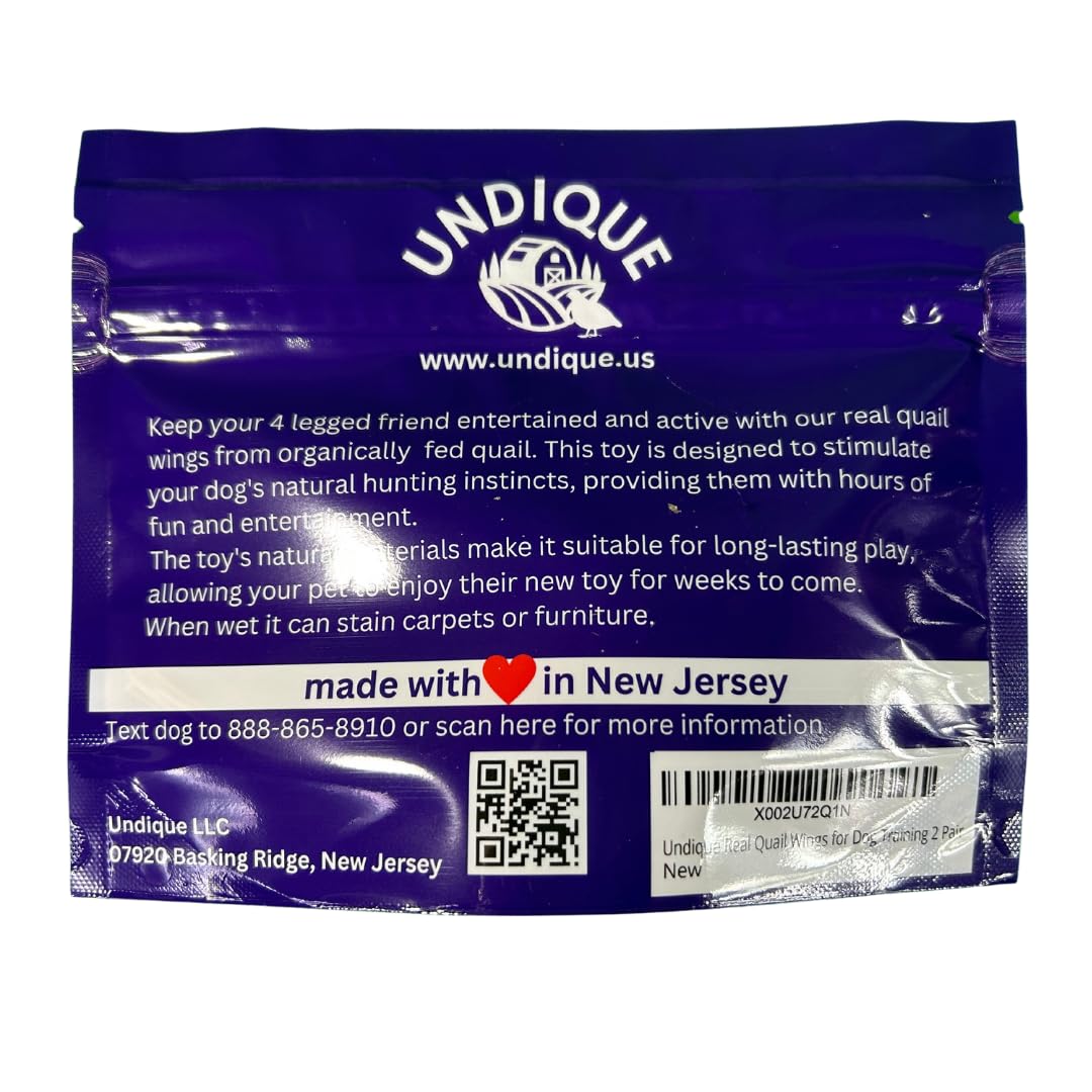Real Quail Wings for Dog Training 2 Pair Quailz.com by Undique LLC