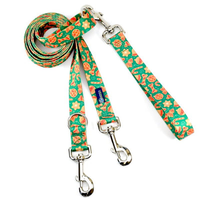 Holiday Cookies Double Connection Dog Leash – EarthStyle Euro Leash (longer version) 2 Hounds Design