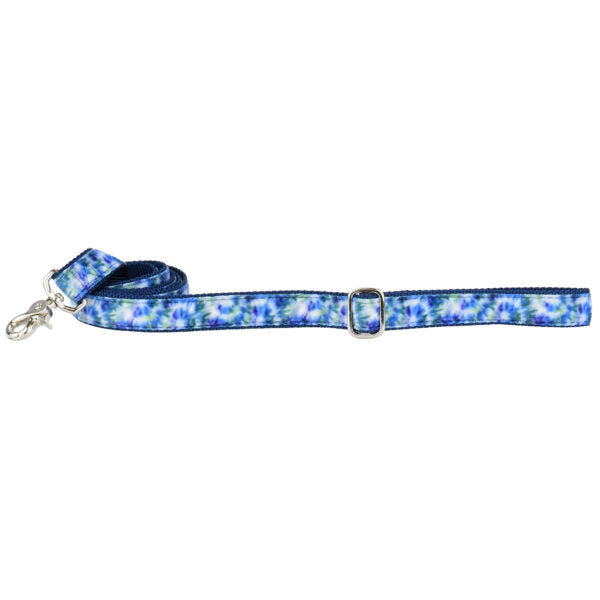 Navy Tie-Dye Velvet Dog Leash 2 Hounds Design