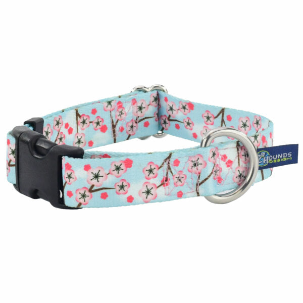 Cherry Blossoms Dog Collar – EarthStyle 1 inch 2 Hounds Design