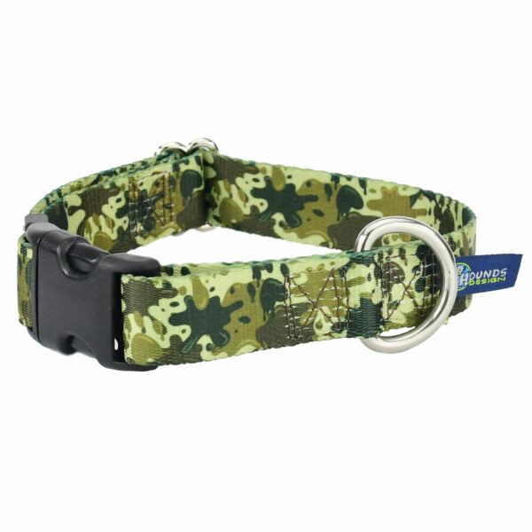 Archie Loves Mud Dog Collar – EarthStyle 1 inch 2 Hounds Design
