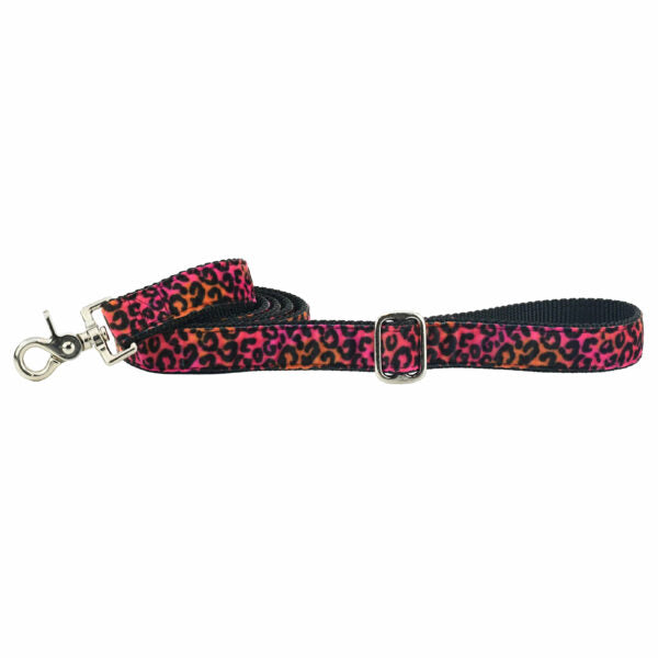 Wild Kitty Pink Velvet Dog Leash 2 Hounds Design