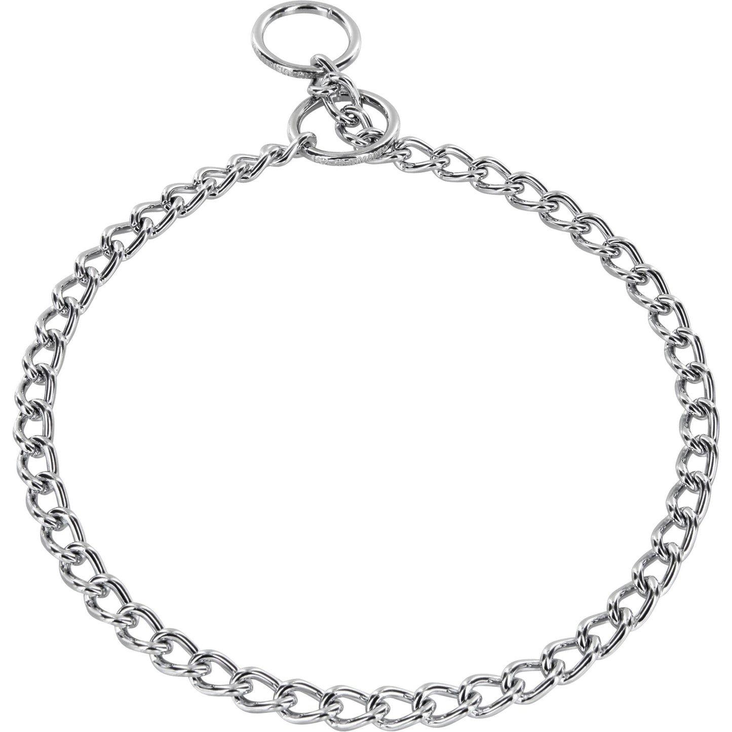 Herm Sprenger - Choke Chain Collar - Short Round Links - Chrome, 2.5 mm Gauge 2.5 mm x 28" (70cm) Dog Training Collar Dogline