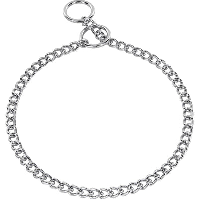 Herm Sprenger - Choke Chain Collar - Round, Narrow Links - Chrome, 3 mm Dog Training Collar Dogline