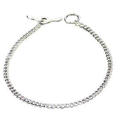 Herm Sprenger - Chain Collar with Toggle-Closure - Round Links - Chrome, 2 mm Collars, Choke Chain Dog Collars Dogline