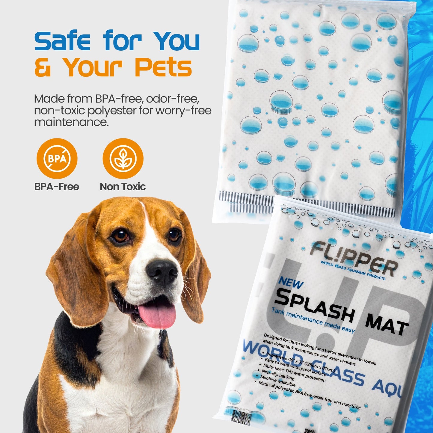 Flipper Aquarium Splash Mat Aquarium Cleaning Supplies Flipper Aquarium Products