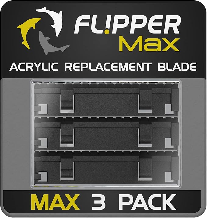 Flipper MAX ABS Replacement Blades Straight Edge 5 Pack - Acrylic Tanks Replacement Blades Flipper Aquarium Products