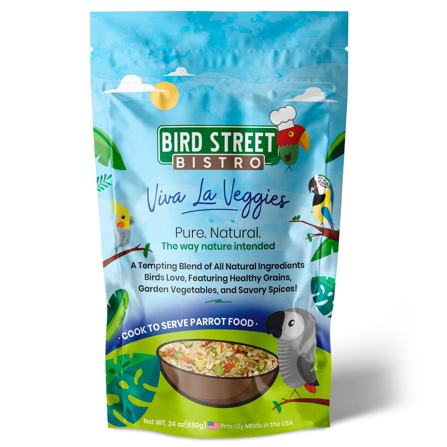 Viva La Veggies 24 oz Parrot Food Bird Street Bistro