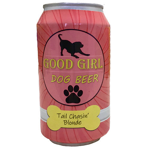 good girl dog beer food topper broth tail chasin' blonde