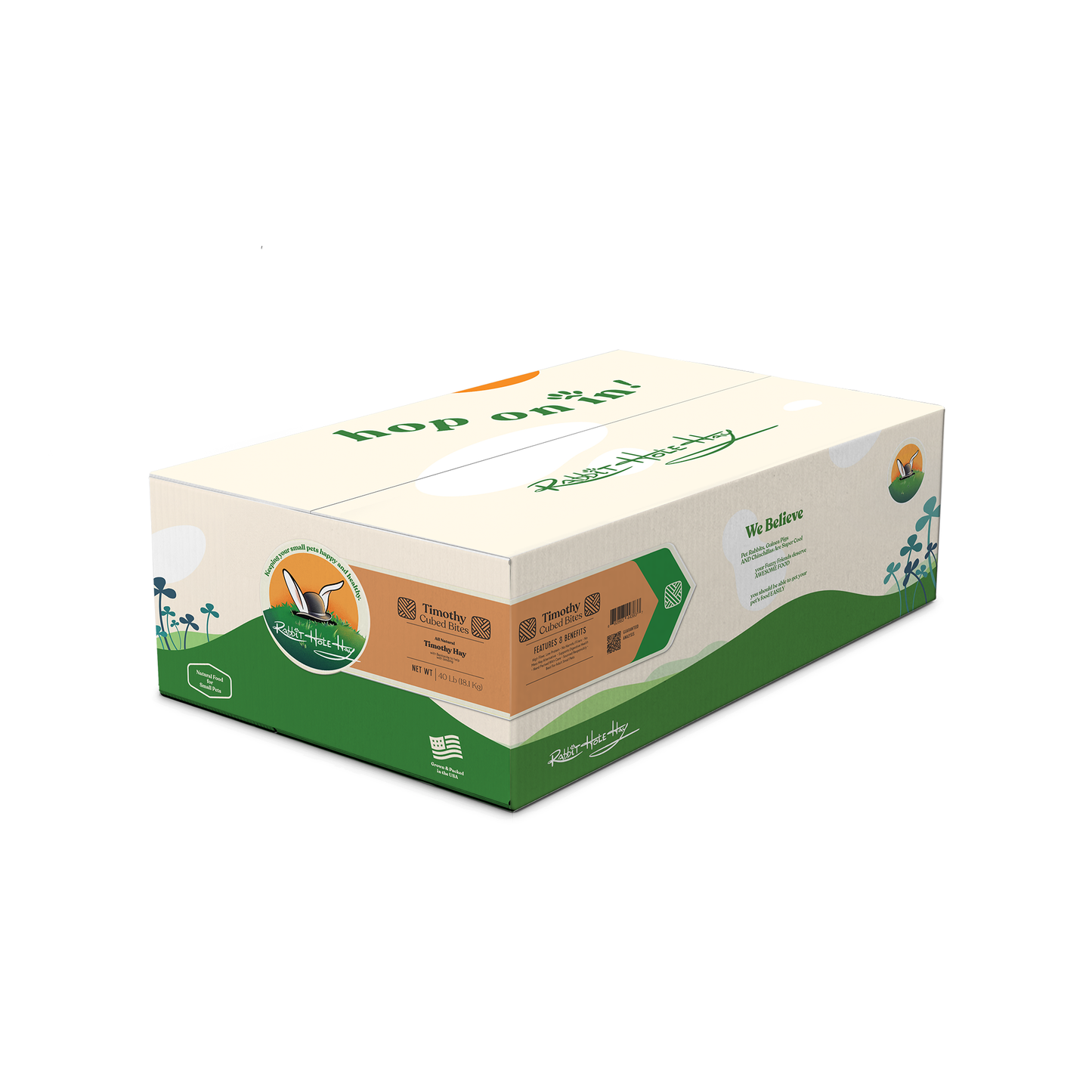 Rabbit Hole Hay All Natural Timothy Hay Cubes 40 lb Cubes Rabbit Hole Hay