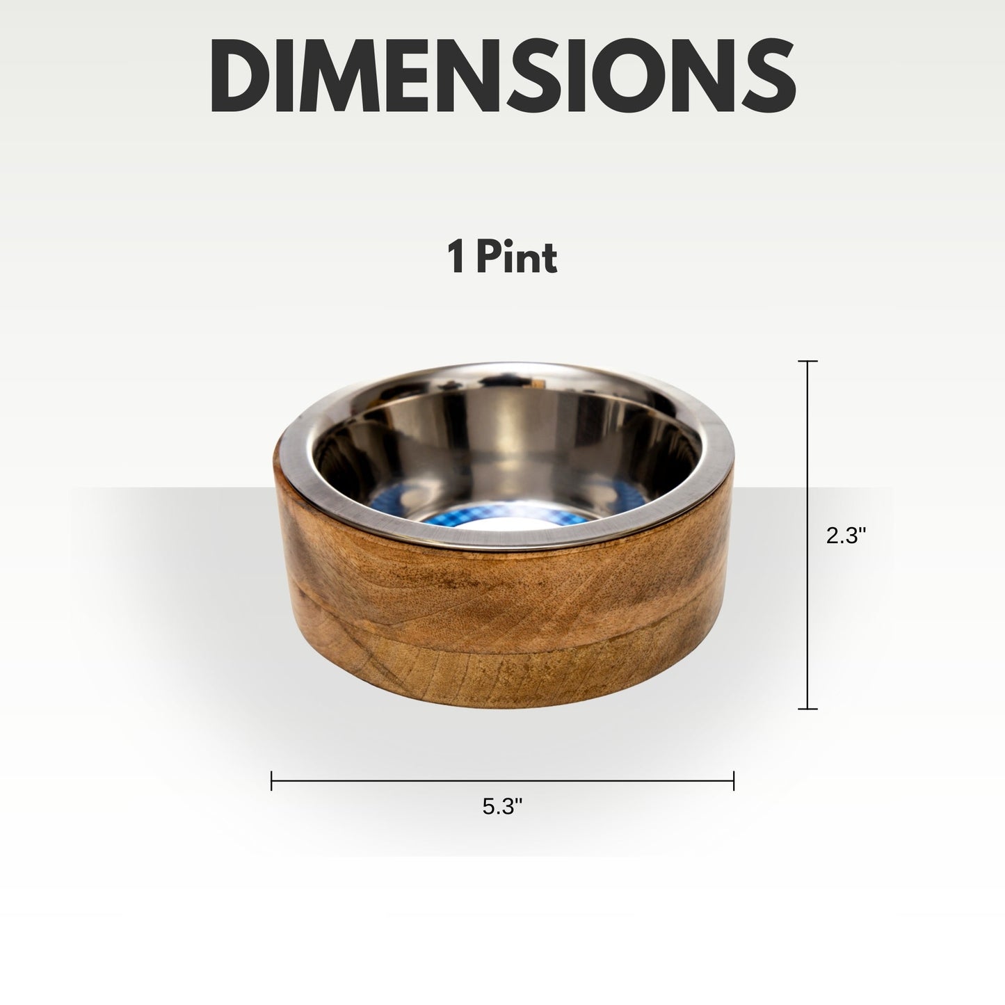 Country Living Stainless Steel Dog Bowl with Cylindrical Mango Wood Holder Mangowood Bowls American Pet Supplies