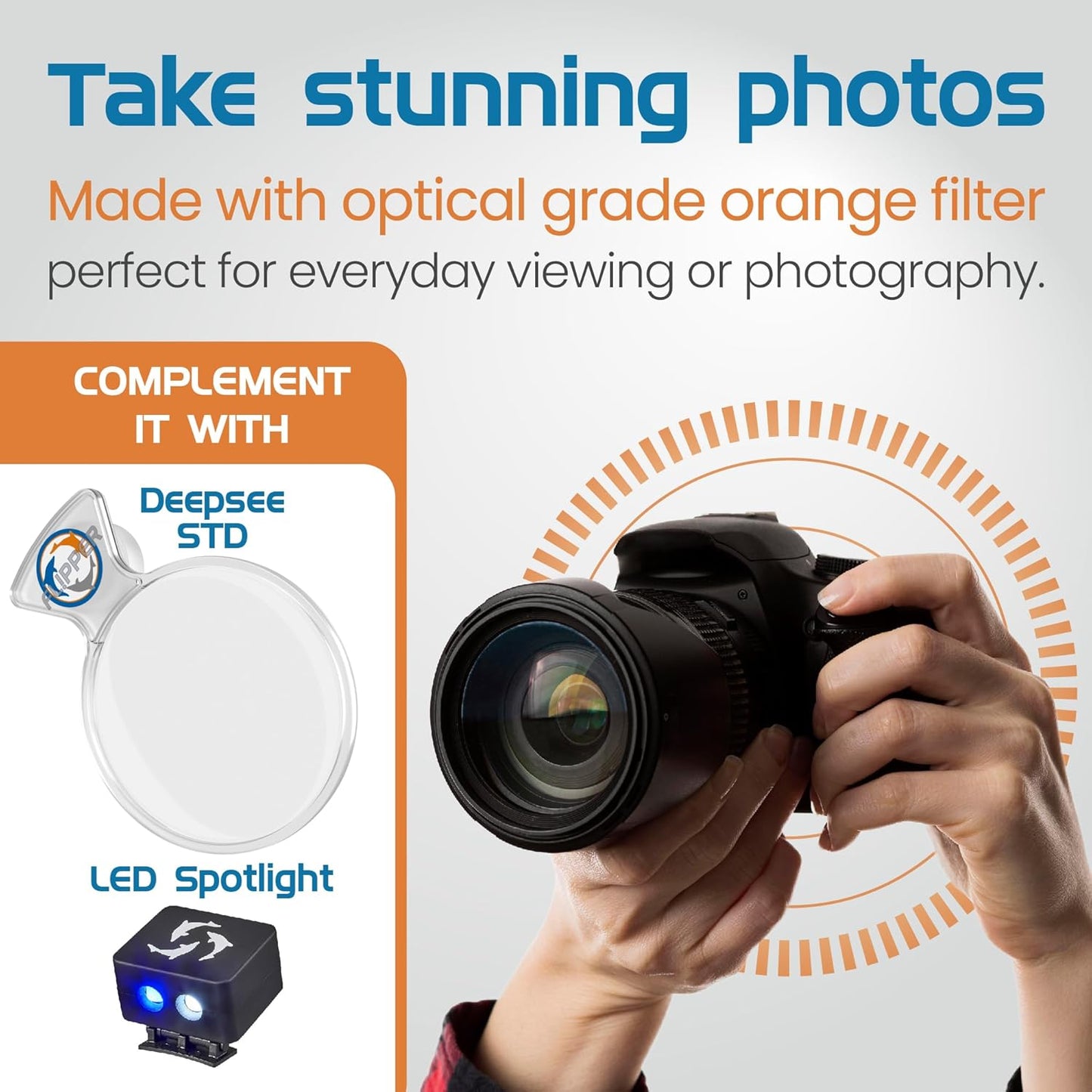 DeepSee Viewer Clear 4" - Orange Filter Flipper Aquarium Products