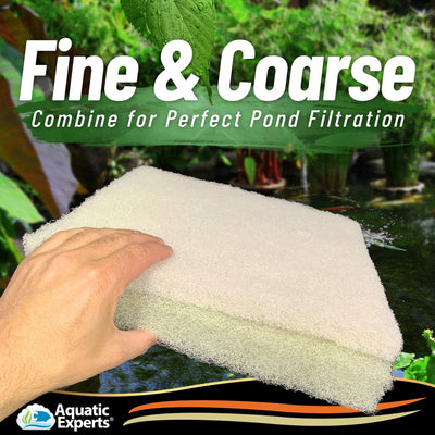 Pond Bundle - Cream Pond Filter Pad 12" x 36" + White Pond Filter Pad 12" x 72" Bundles Aquatic Experts
