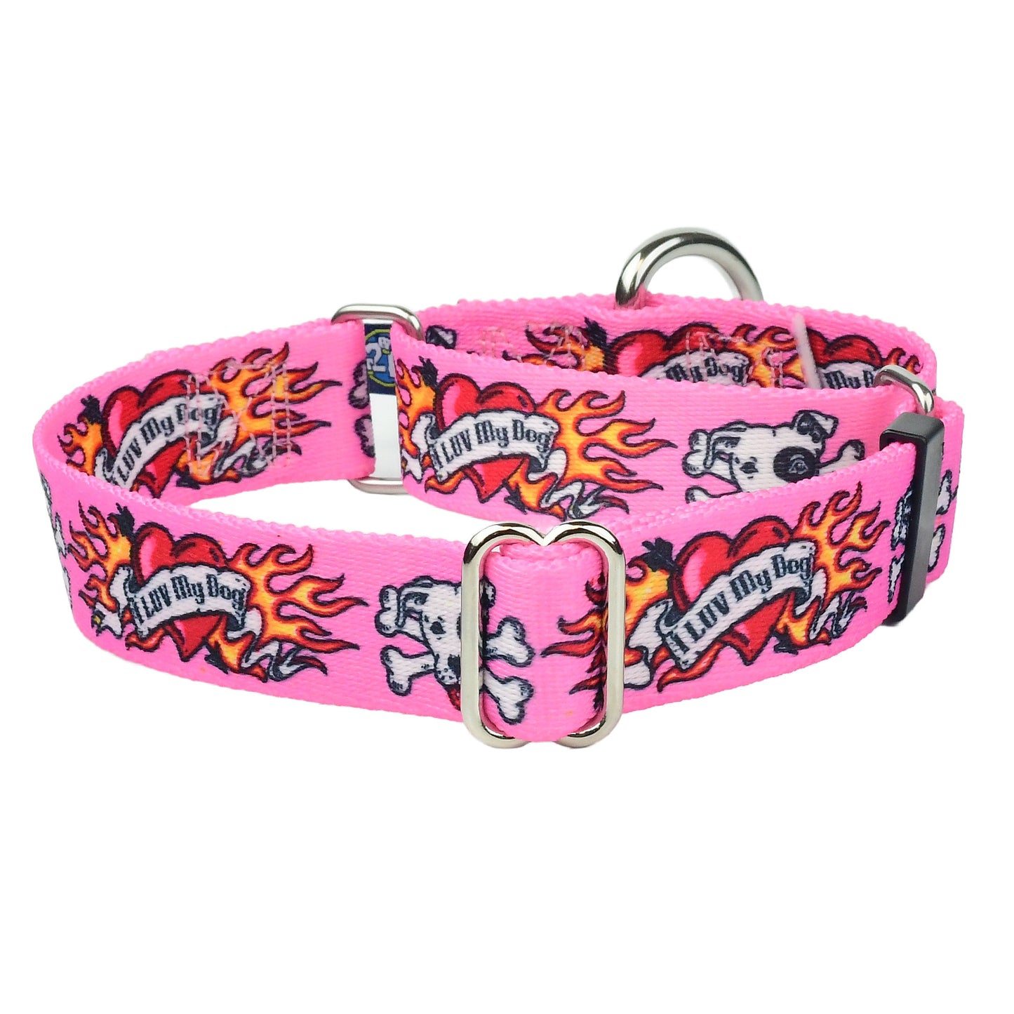 I Luv My Dog Martingale Dog Collar – EarthStyle (1" only) 2 Hounds Design