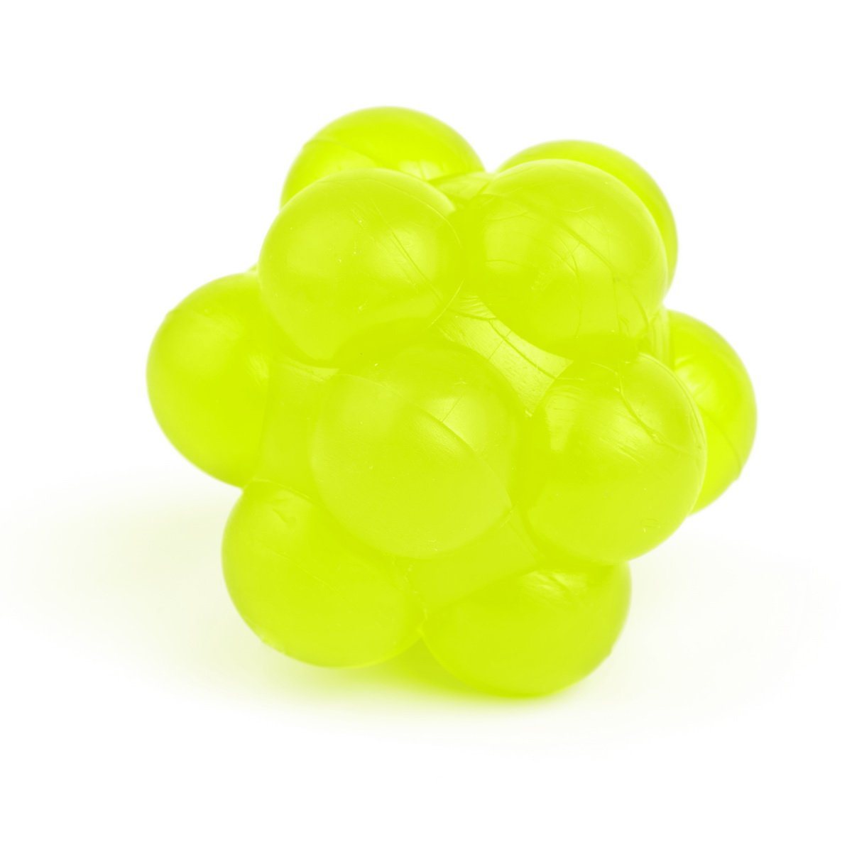 Rubber Bur Ball Neon Yellow Dog Toys Dogline