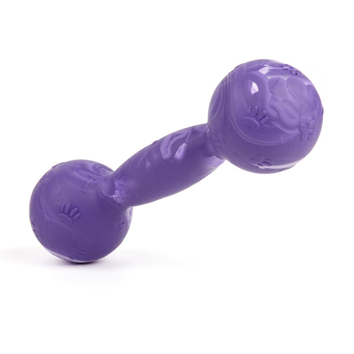 Rubber Dumbbell Toy 7.5" Purple Dog Toys Dogline