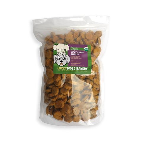 Lucky's Organic Super Sampler 5lb (500 treats) Dog Treats Happy Dog Food