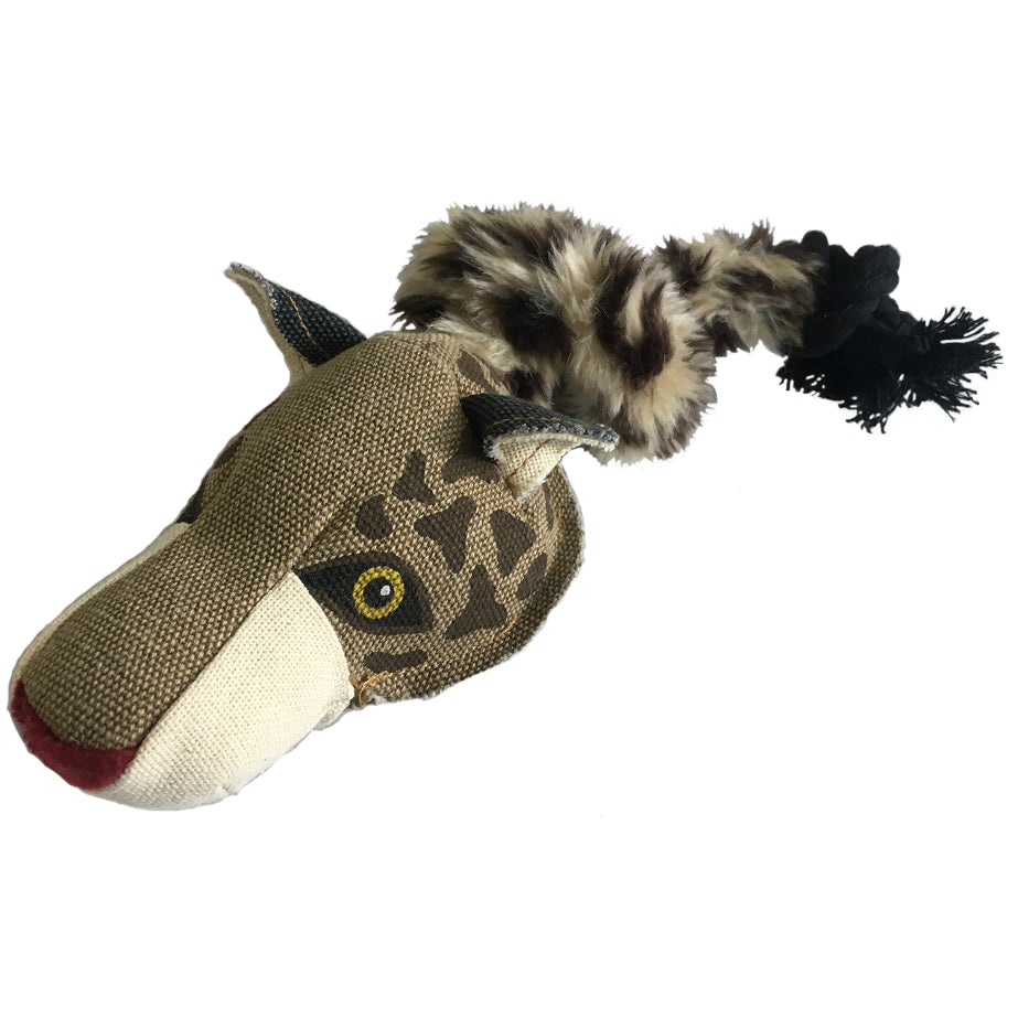 22" Safari Leopard Animal Toy with Embedded Ball & Rope Dog Toys Dogline