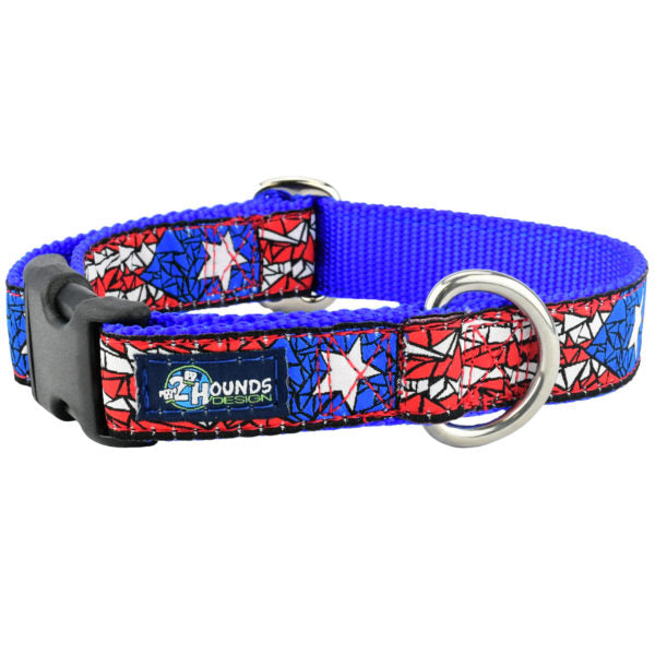 1″ Puerto Rico Essential Dog Collar Dog Collar 2 Hounds Design