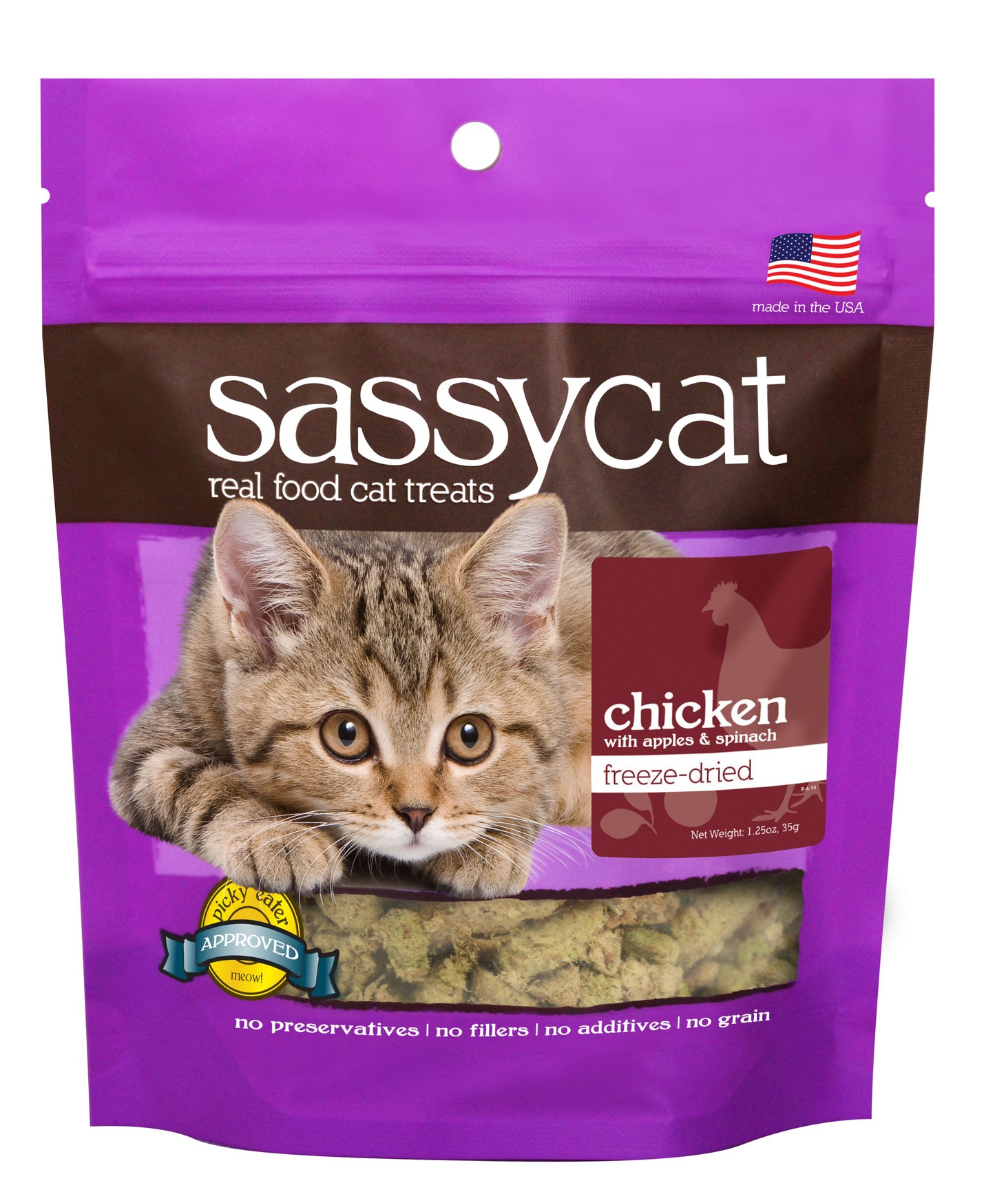 Sassy cat Chicken, Apples, and Spinach Cat Treats and Catnip Herbsmith