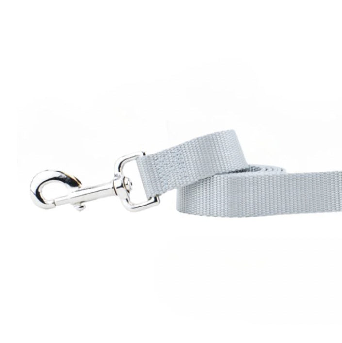 Silver Nylon Dog Leash 2 Hounds Design