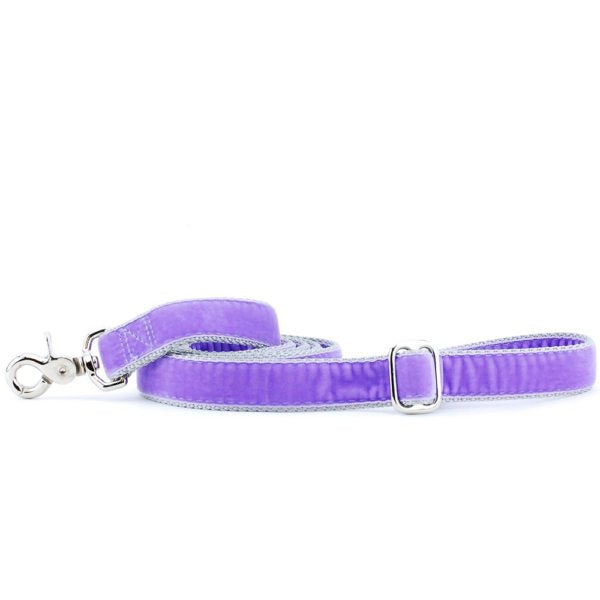 Lavender Velvet Dog Leash 2 Hounds Design