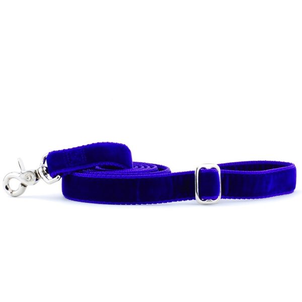 Purple Velvet Dog Leash 2 Hounds Design