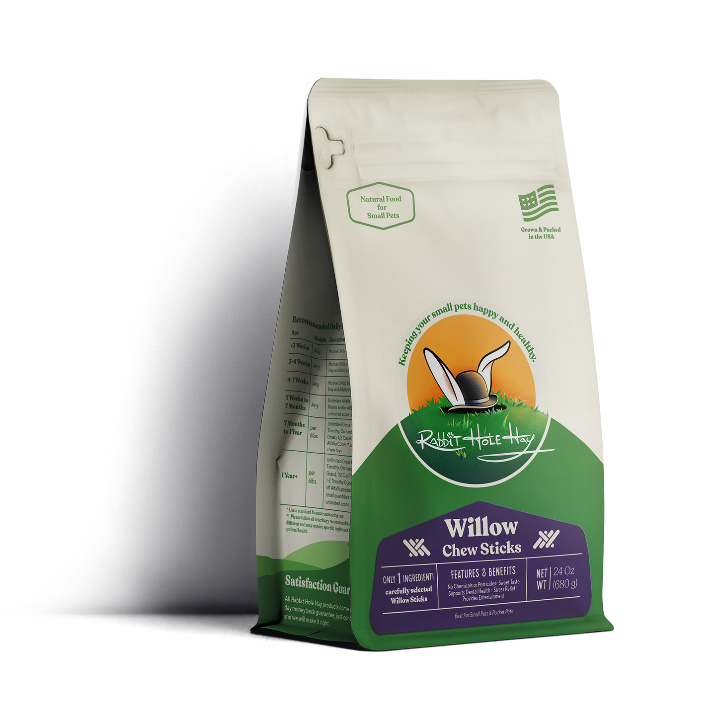Rabbit Hole Hay All Natural Willow Chew Sticks 24 oz Chew Toys Rabbit Hole Hay