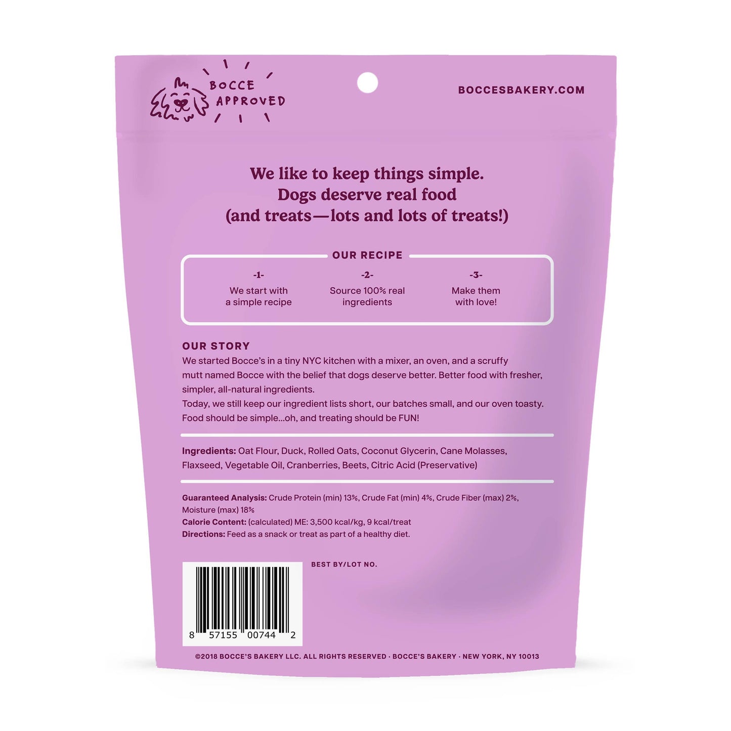 Bocce's Bakery Duck Soft & Chewy Dog Treats 6oz Soft & Chewy Antelope Pets