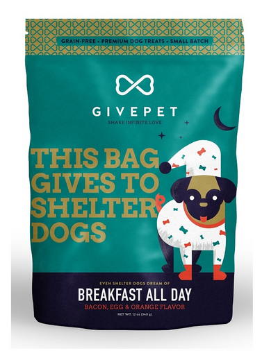 GivePet Crunchy Dog Treats Breakfast All Day 11 Oz. Dog Treats GivePet