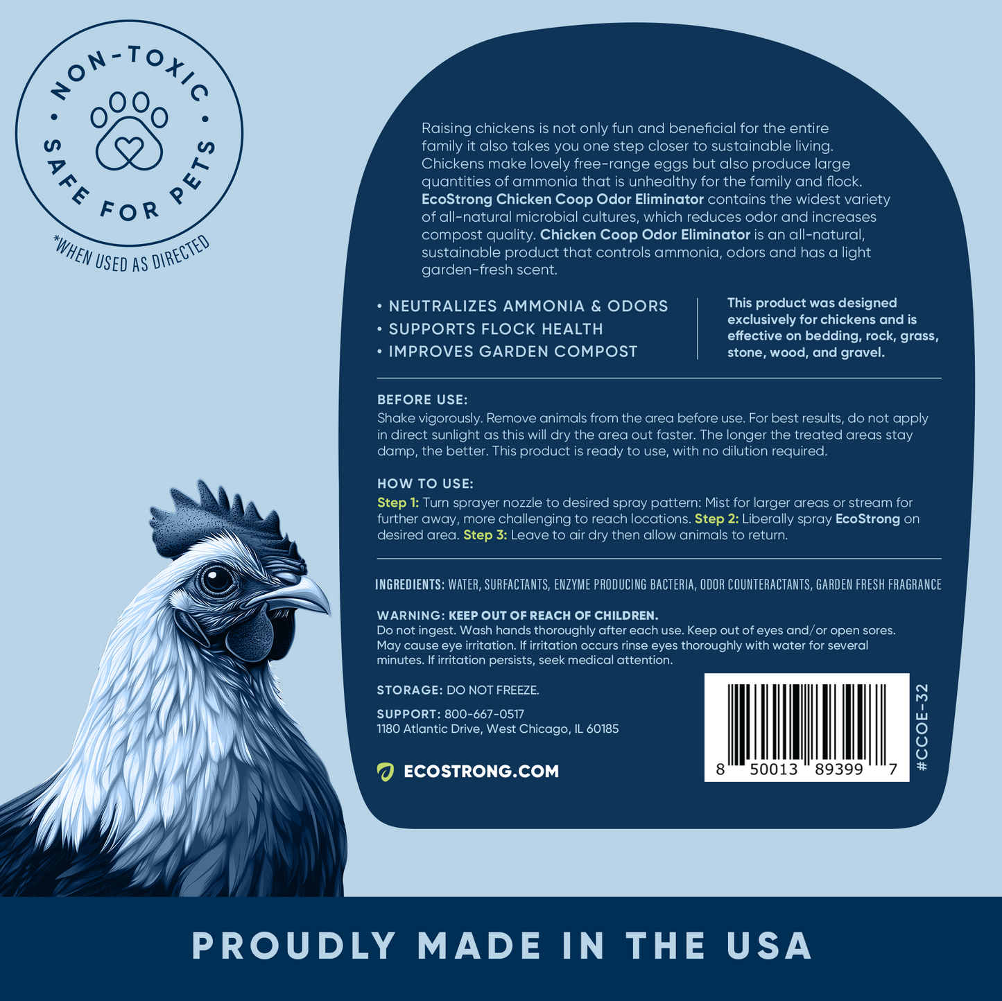 Chicken Coop Odor Eliminator Pet & Animal > Chicken Coop Odor EcoStrong