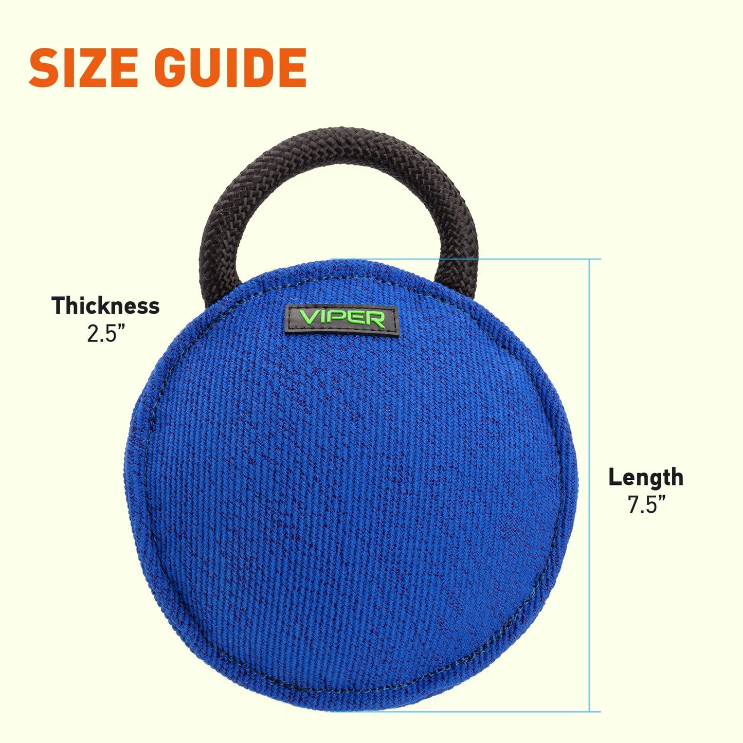 Viper French Linen Round Bite Pillow Dog Toys Dogline