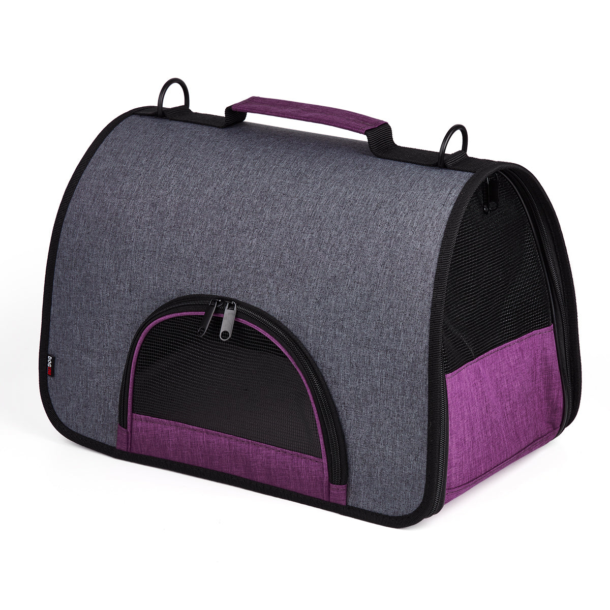 Dual Color Collapsible Pet Carrier Purple Pet Carriers Dogline