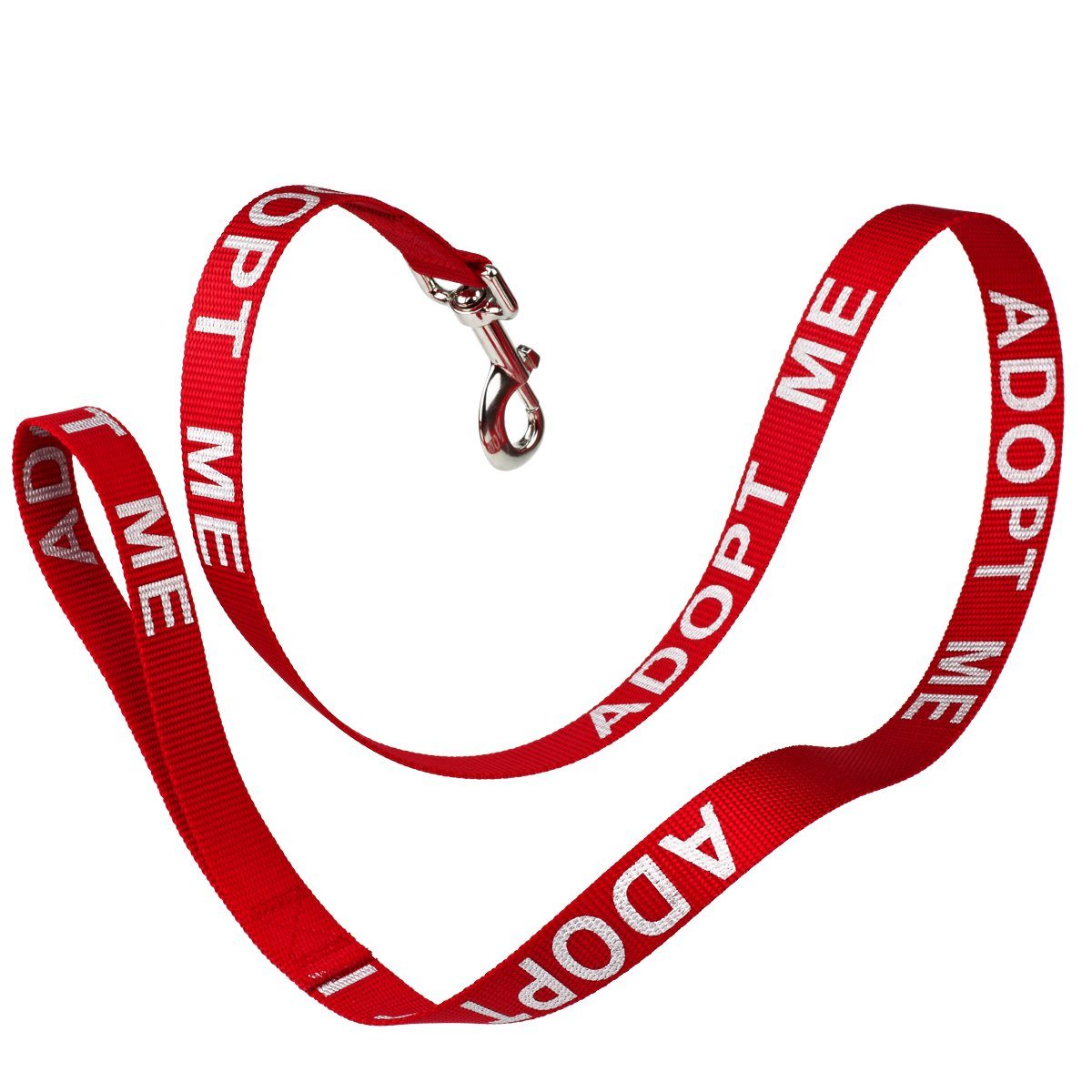 Reflective Nylon Dog Leash Red ADOPT ME Dog Leashes Dogline