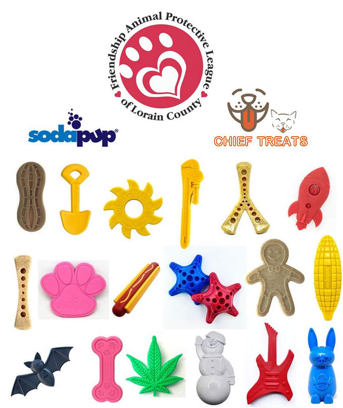Chief Treats is donating 23 Nylon dog chew toys and 3 pounds of jerky!