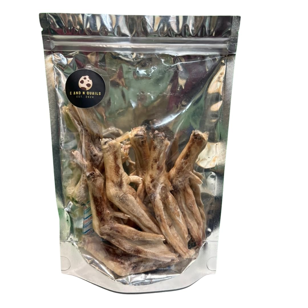 Freeze-Dried Duck Feet for Dogs, Natural Joint Support, 10 Count - Premium Quality Made in USA Quailz.com by Undique LLC