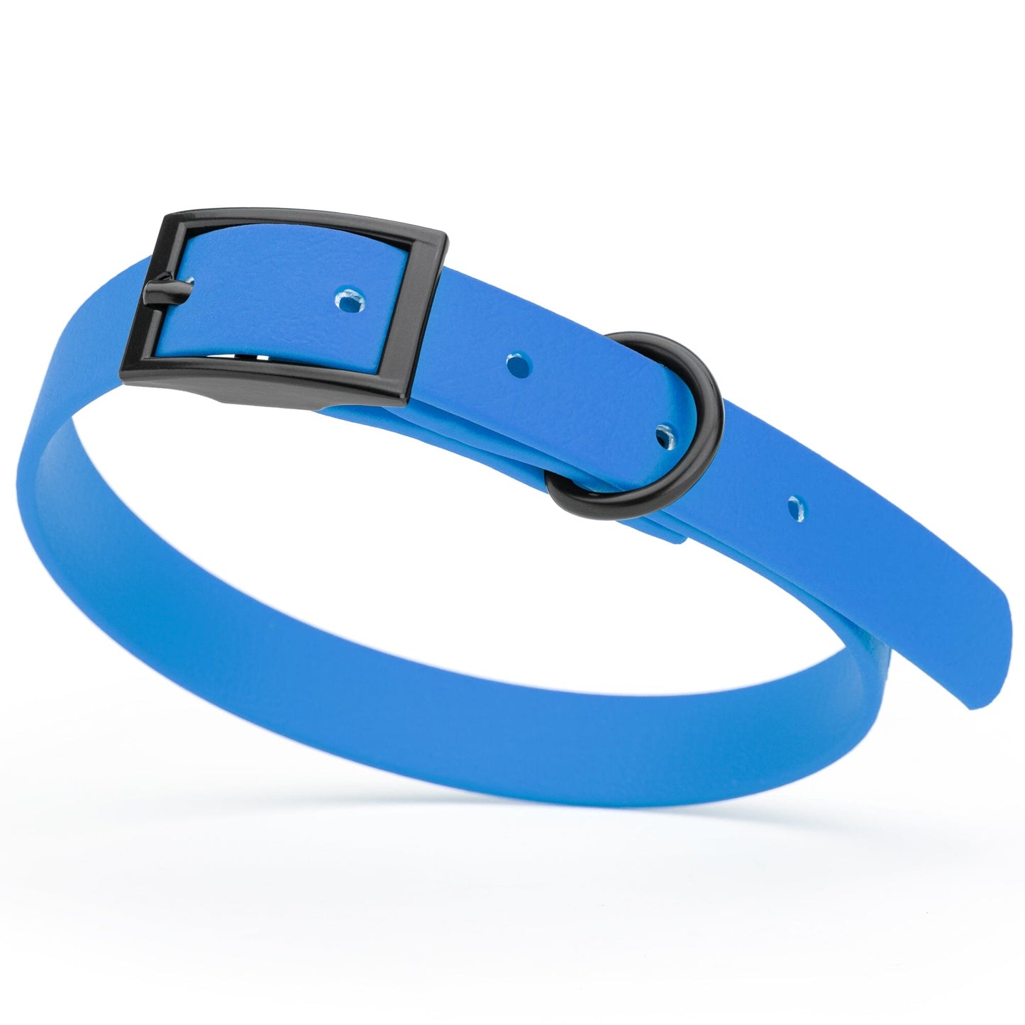 Biothane Waterproof Dog Collar - Small (12 to 15 inches) Cerulean Blue L 12"-15" x W 5 8" Dog Collar Dogline