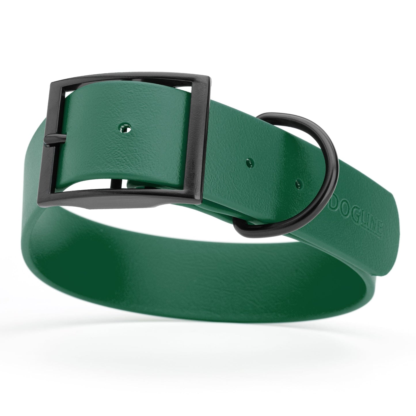 Biothane Waterproof Dog Collar - 1.5in Wide - XX-Large (24 to 28 inches) Hunter Green L 24"-28" x W 1.5" Dog Collar Dogline