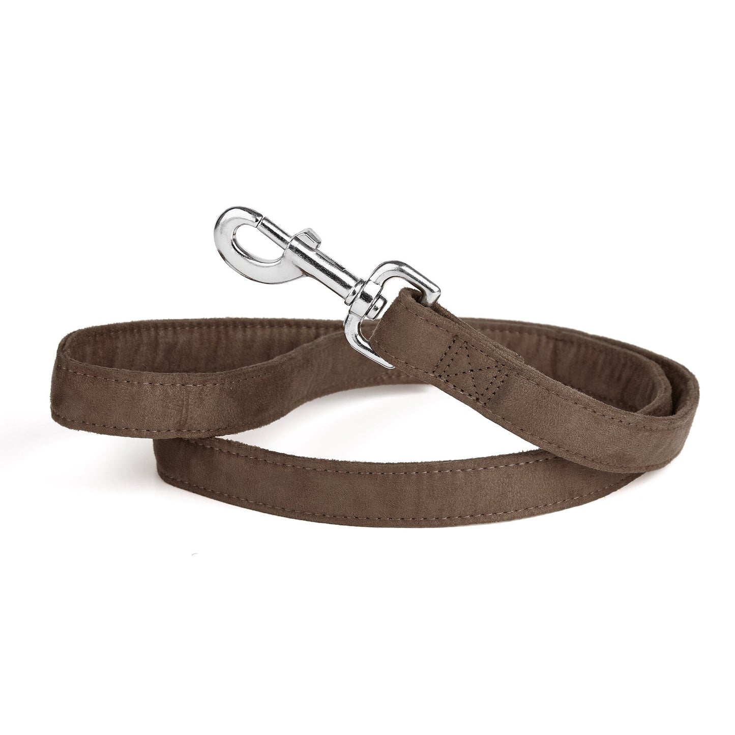 Comfort Microfiber Flat Dog Leash Brown Dog Leashes Dogline