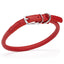 Soft Leather Round Dog Collar Red 16-19" 3 8" Dog Collar Dogline