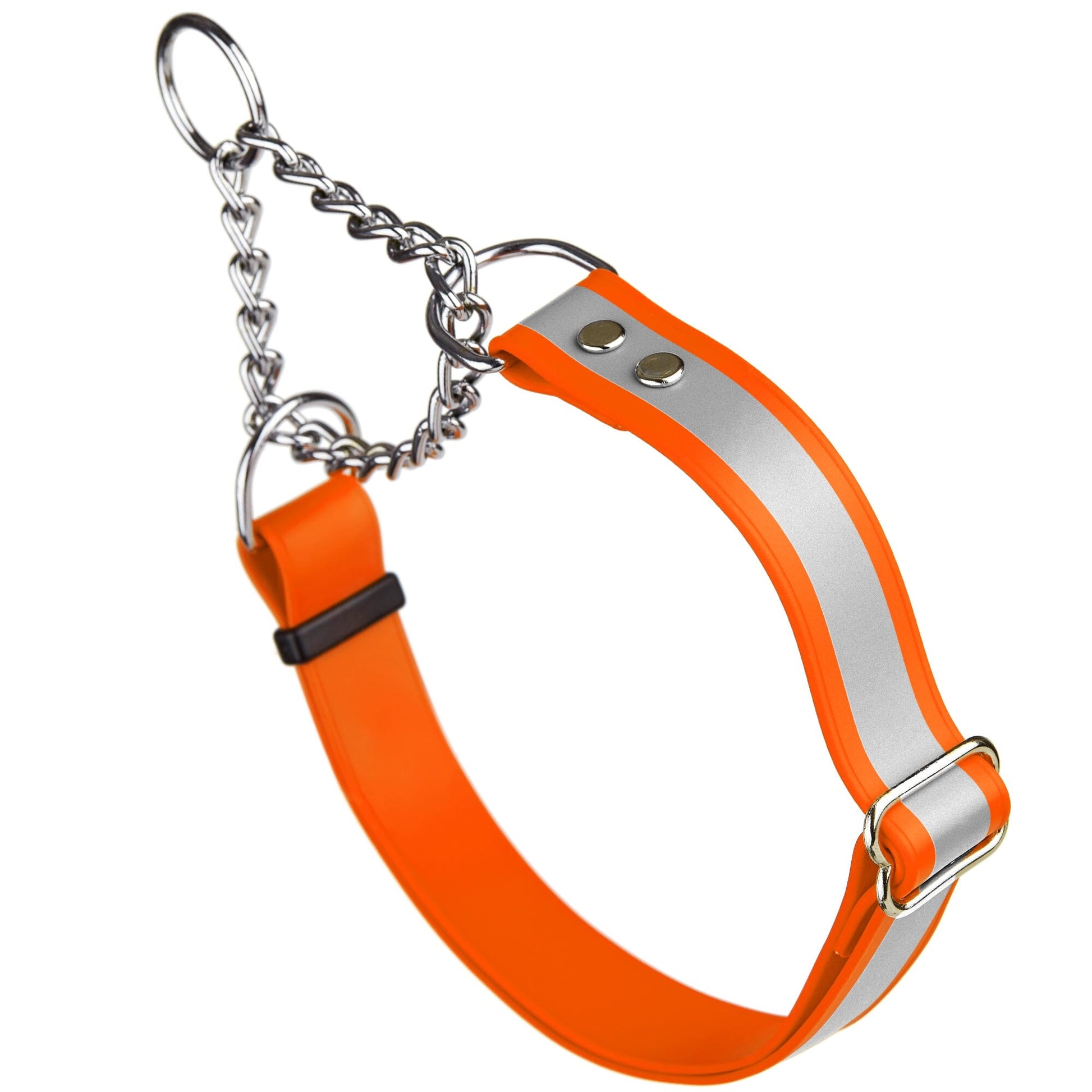 Reflective Biothane Martingale Collar for Dogs Hunter Orange Martingale Dog Collar Dogline