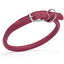 Soft Leather Round Dog Collar Pink 1 2" Dog Collar Dogline