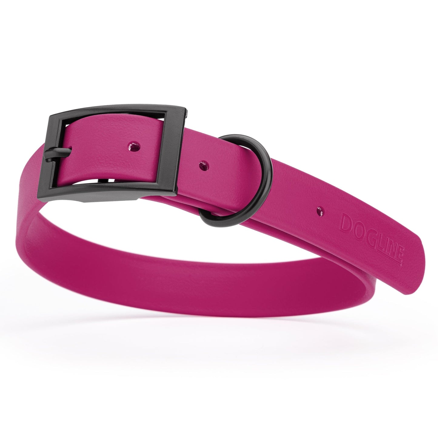Biothane Waterproof Dog Collar - X-Large (22 to 25 inches) Magenta Pink L 22"-25" x W 1" Dog Collar Dogline
