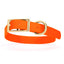 Viper Biothane Waterproof Dog Collar - Brass Hardware - Size L (18" - 22") Hunter Orange L 18"-22" x W 1" Dog Collar Dogline