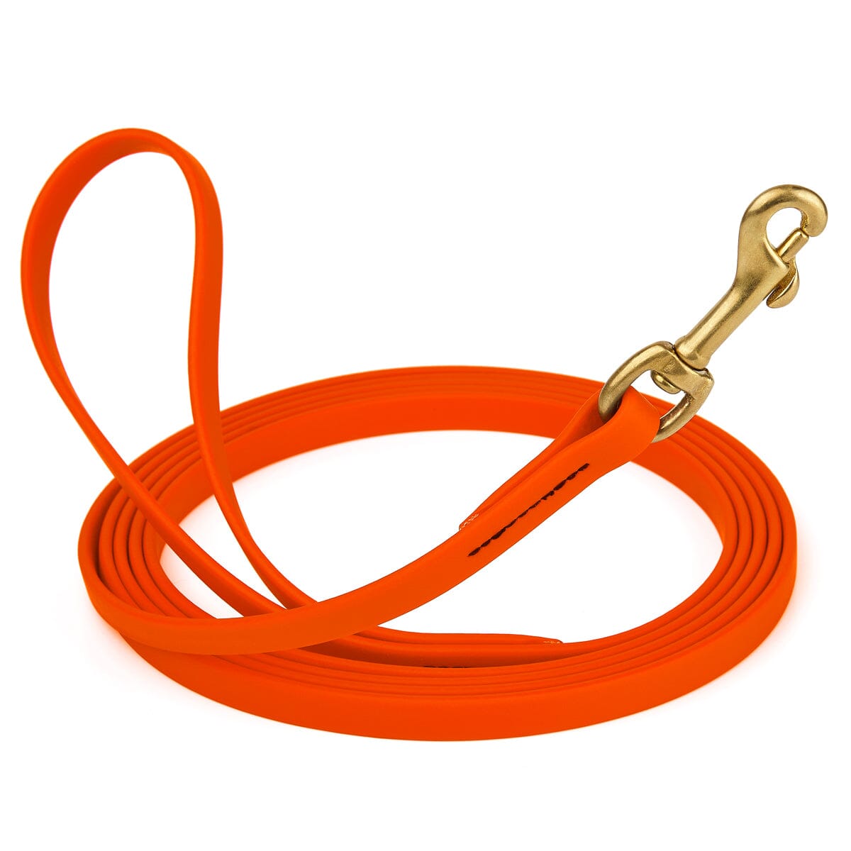 Viper Biothane Long Line 10 ft Lead with Brass Hardware Hunter Orange 1 2" Dog Leashes Dogline