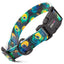 Dogline Biothane Full Color Design Printed Dog Collar with Quick Release Buckle Peacock W 3 4" x L 12"-19" Dog Collars Dogline